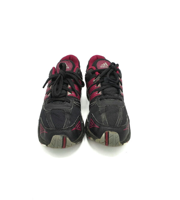 Adidasi dama 36 imitatie de piele , material textil, negru roz - imagine 3