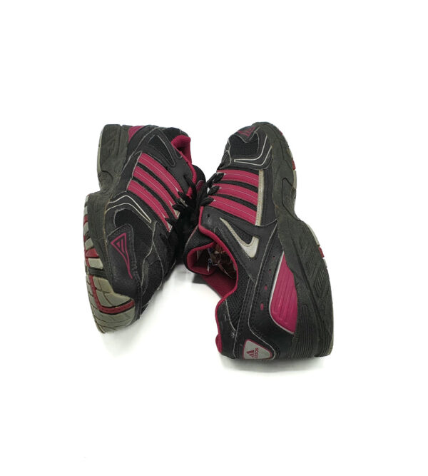 Adidasi dama 36 imitatie de piele , material textil, negru roz - imagine 4