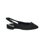 Sandale dama Bershka , material textil , negru