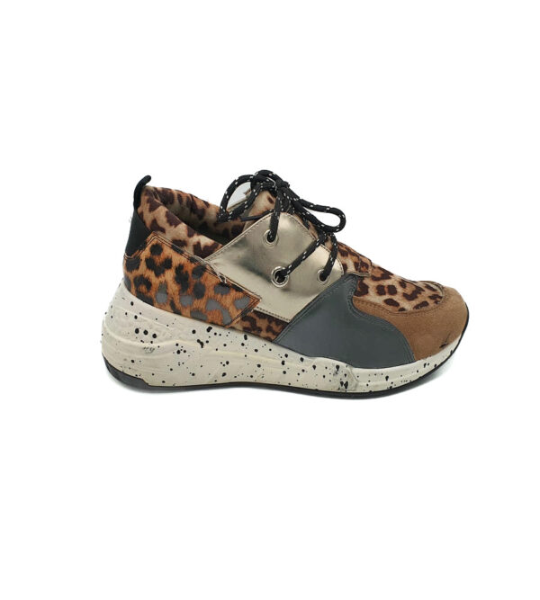 Adidasi dama  40 material textil , imitatie de piele, maro negru - imagine 1