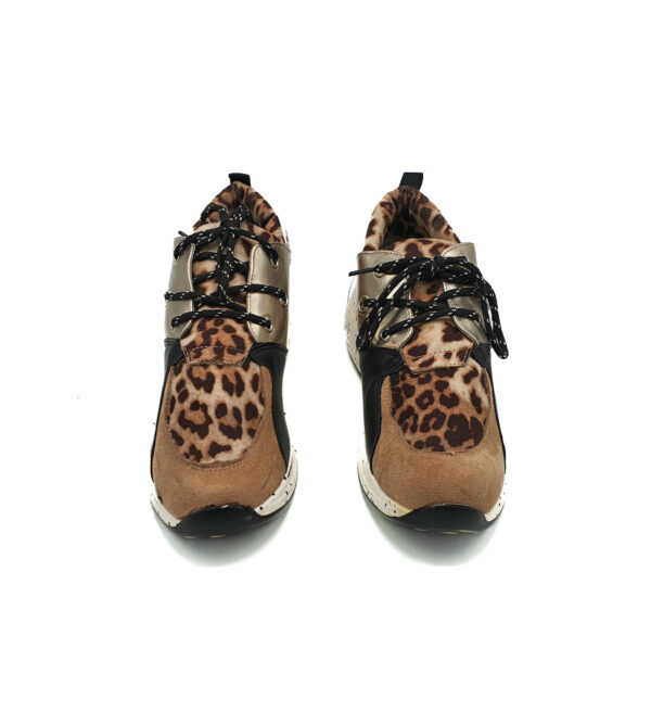 Adidasi dama  40 material textil , imitatie de piele, maro negru - imagine 3
