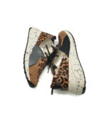 Adidasi dama 40 material textil , imitatie de piele, maro negru - imagine 4