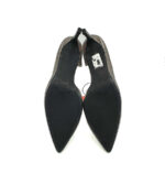 Pantofi dama Bershka , imitatie piele , material textil , argintiu - imagine 4