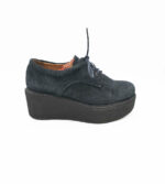 Botine dama Pottela 39 , piele intoarsa , bleumarin