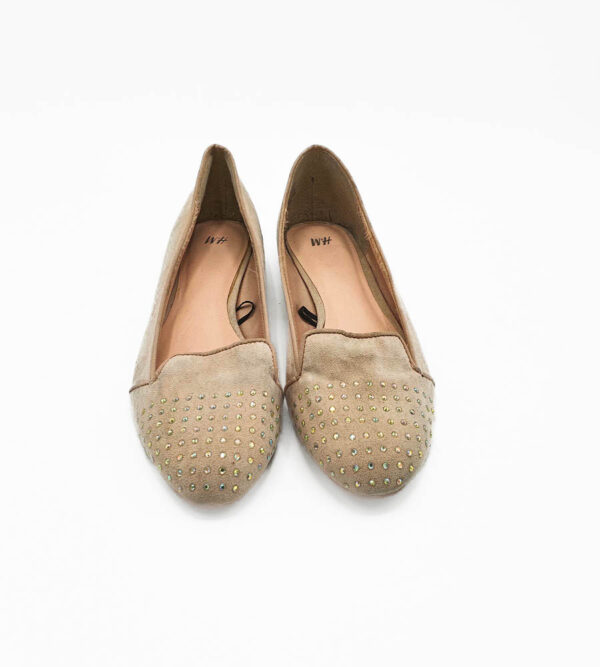 Balerini dama H& M 39 , material textil , bej - imagine 5