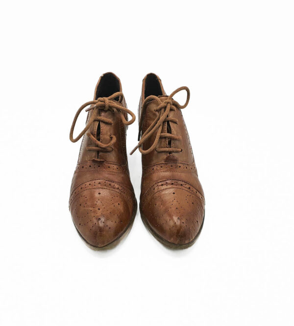 Botine dama 5Th Avenue , piele , maro - imagine 5