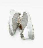 Adidasi dama 40 , material textil , alb gri - imagine 4