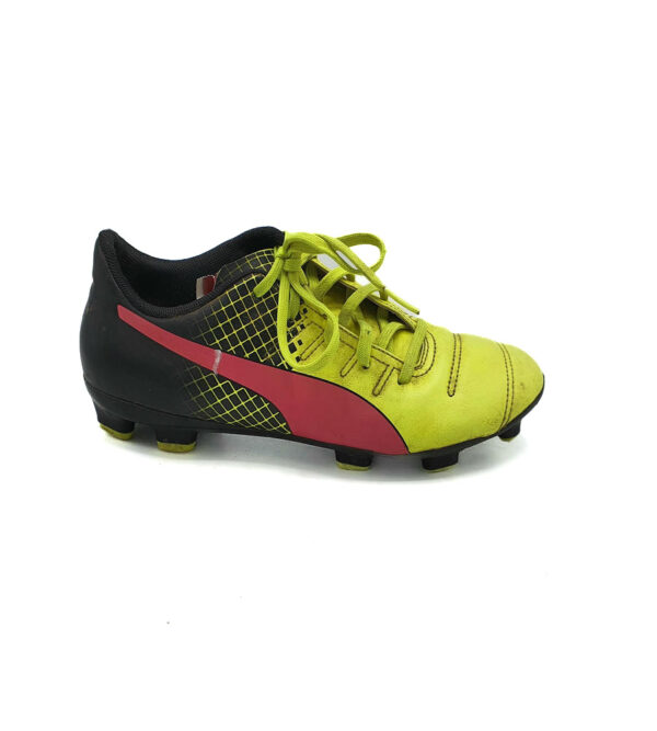 Adidasi copii Puma 38 imitatie de piele , negru galben - imagine 1