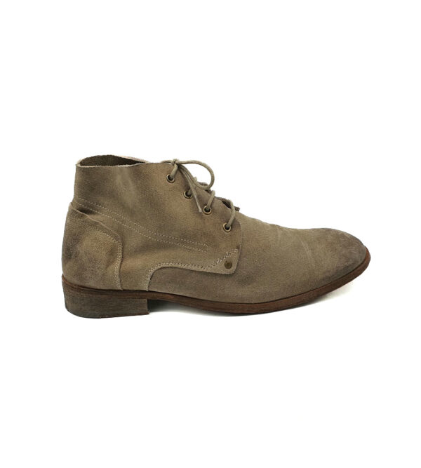 Ghete barbati Smh 44 piele intoarsa , bej - imagine 1