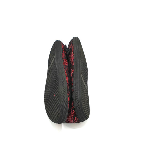 Balerini dama Inspired 39 material textil , negru rosu - imagine 4