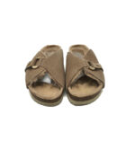 Papuci de casa Oysho material textil , piele, bej - imagine 3