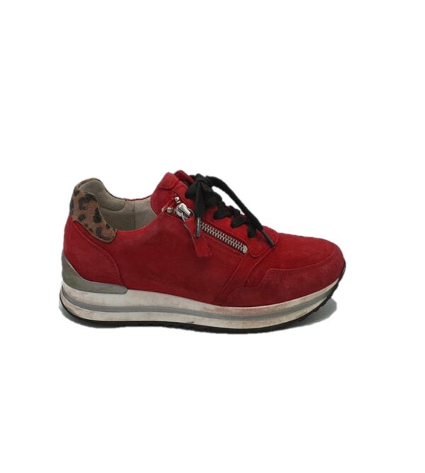 Adidasi dama Gabor 38 piele intoarsa , rosu - imagine 1