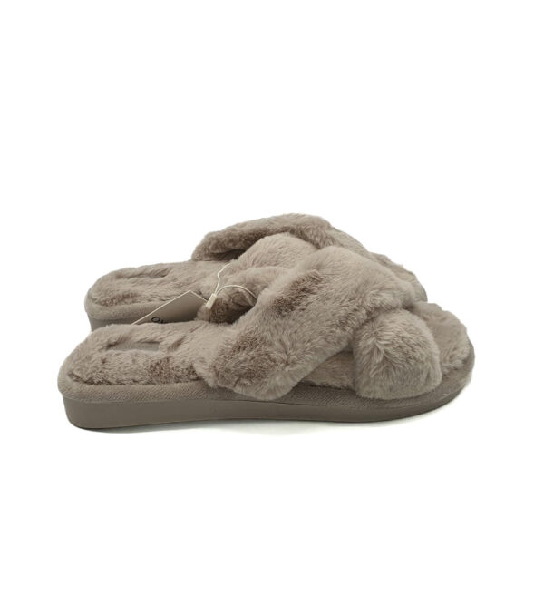 Papuci de casa Oysho  material textil , crem - imagine 1