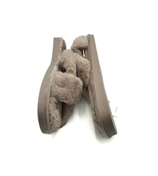 Papuci de casa Oysho  material textil , crem - imagine 4
