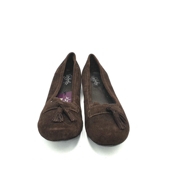 Balerini dama Soleflex 41 piele  intoarsa , maro - imagine 3