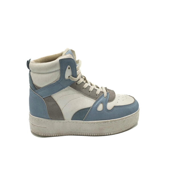 Adidasi barbati Pimkie  40 imitatie de piele , alb albastru - imagine 1