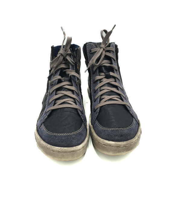 Adidasi barbati Rieker 46 imitatie de piele , negru albastru - imagine 3