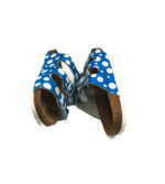 Saboti dama Linder 35 imitatie de piele , albastru alb - imagine 4