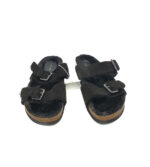 Saboti dama Pull&Bear material textil , imitatie de piele , negru - imagine 3