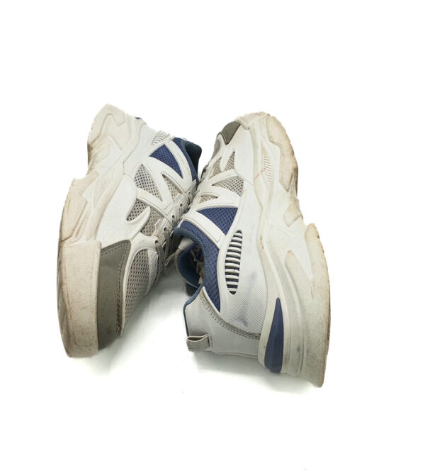 Adidasi dama 40 imitatie de piele , material textil , alb gri - imagine 4