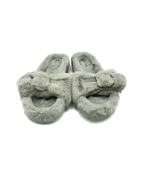Papuci de casa Oysho  material textil , gri - imagine 3