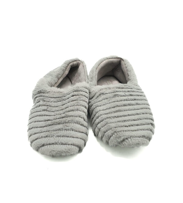 Papuci de casa Oysho  material textil , gri - imagine 3