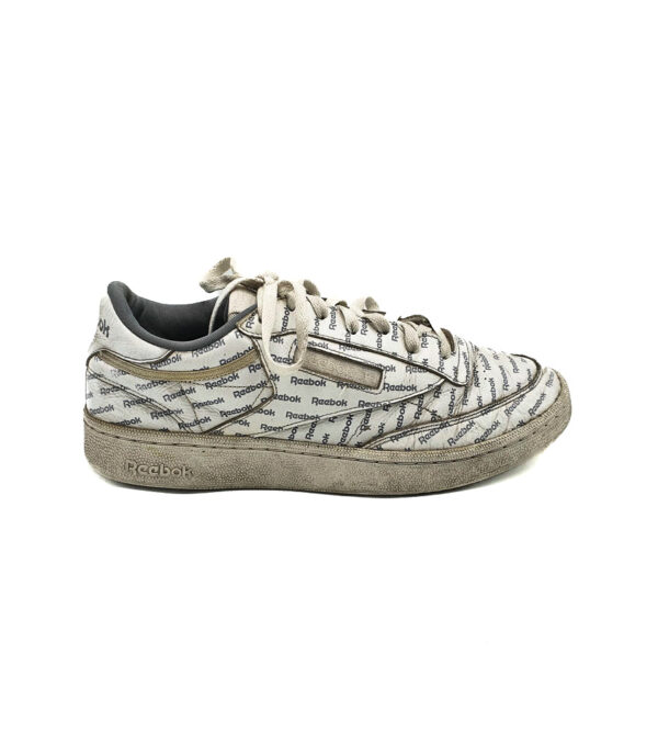 Adidasi barbati Reebok 45 imitatie de piele , alb  gri - imagine 1
