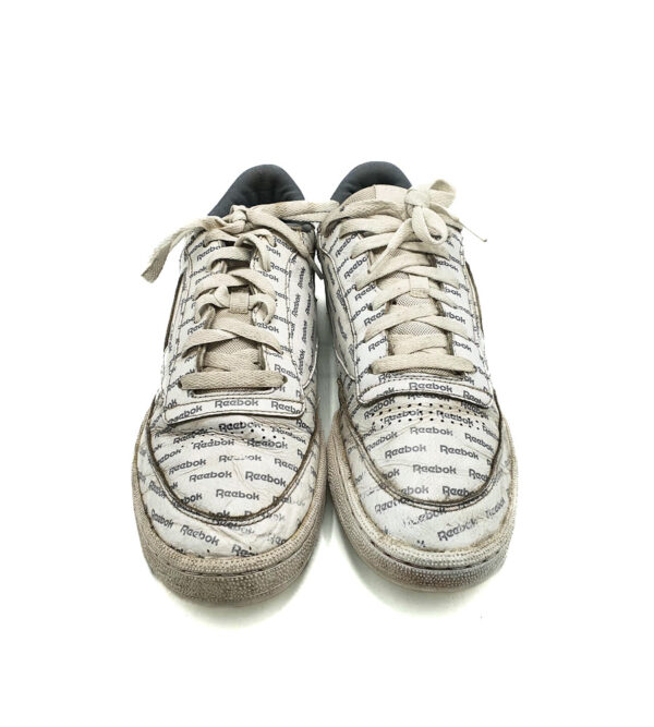 Adidasi barbati Reebok 45 imitatie de piele , alb  gri - imagine 3