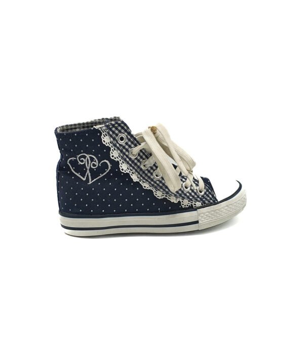 Tenisi dama Esmara 37 material textil , albastru alb - imagine 1