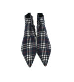Botine dama Zara material textil , albastru alb rosu - imagine 3