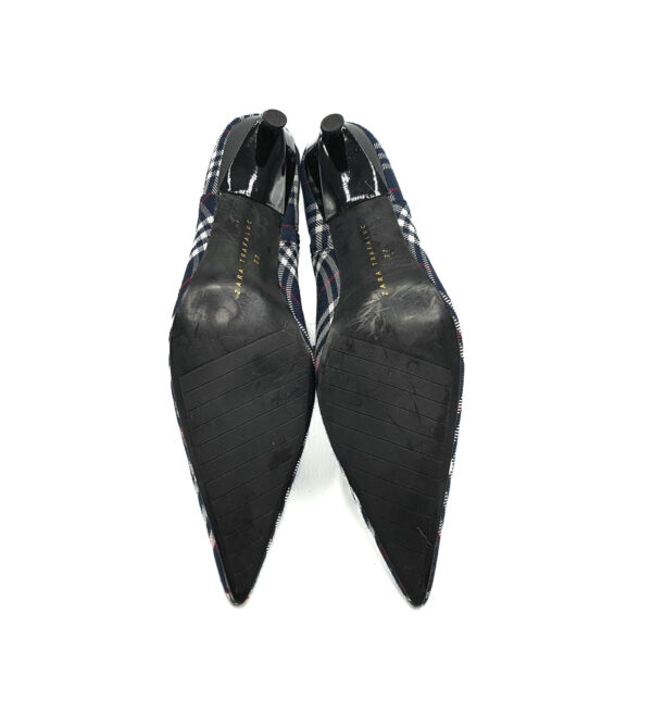 Botine dama Zara  material textil , albastru alb rosu - imagine 5