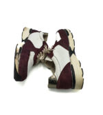 Adidasi dama Tj 38 piele , piele intoarsa , alb maro - imagine 4
