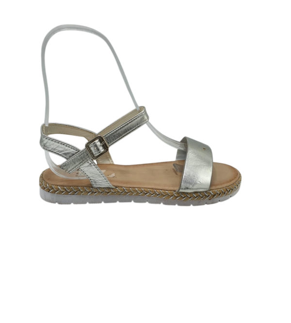 Sandale dama His 41 imitatie de piele , gri - imagine 1