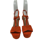 Sandale dama Zara 40 material textil , portocaliu - imagine 3