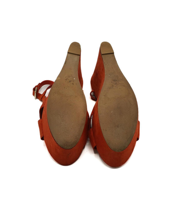 Sandale dama Zara 40 material textil , portocaliu - imagine 5