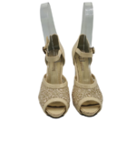 Sandale dama Griffin 39 material textil , imitatie de piele , crem - imagine 3