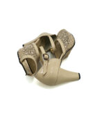 Sandale dama Griffin 39 material textil , imitatie de piele , crem - imagine 4