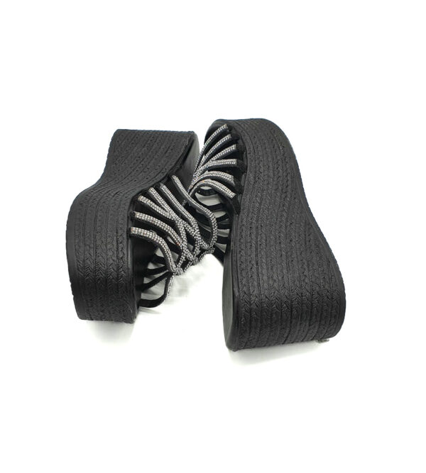 Saboti dama 41 imitatie de piele , negru gri - imagine 4