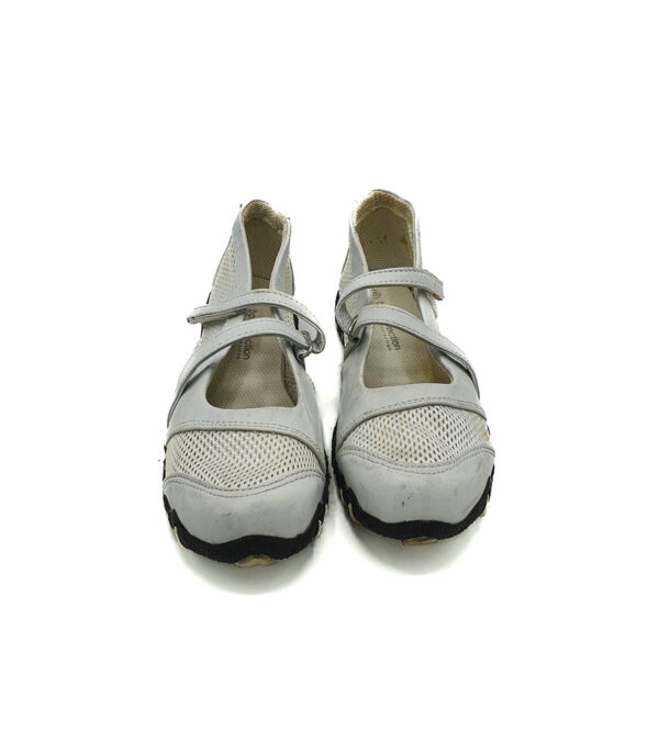 Balerini dama Bpc 35 material textil , imitatie de piele ,  alb - imagine 3