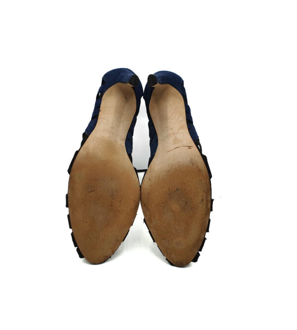 Sandale dama Zara 36 material textil , albastru - imagine 5