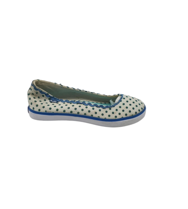 Balerini dama Keds 37 material textil , alb albastru - imagine 1
