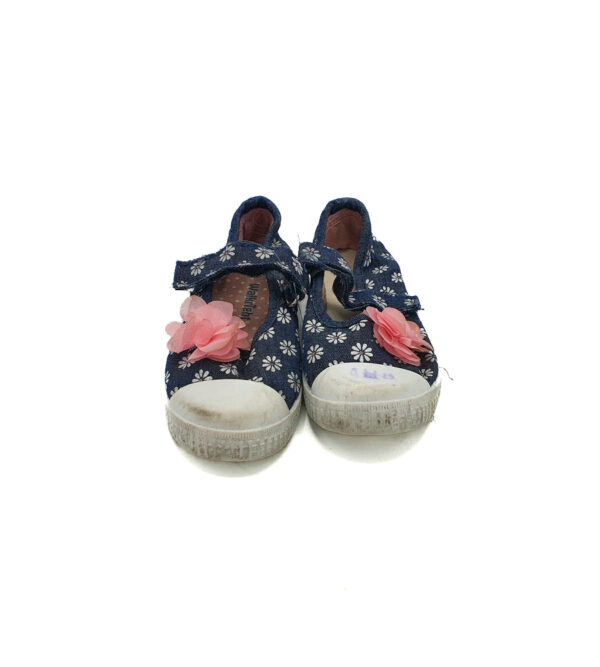 Tenisi copii WalkRight  24 material textil , albastru alb - imagine 4