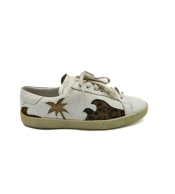 Tenisi dama Saint Laurent 42 piele , alb maro - imagine 1