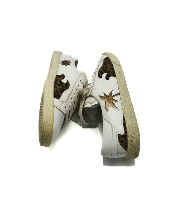 Tenisi dama Saint Laurent 42 piele , alb maro - imagine 4