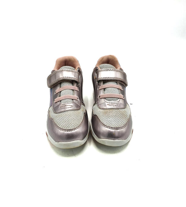 Adidasi copii 29 imitatie de piele , material textil , alb roz - imagine 3