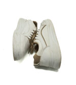 Adidasi dama 40 imitatie de piele , alb maro - imagine 3