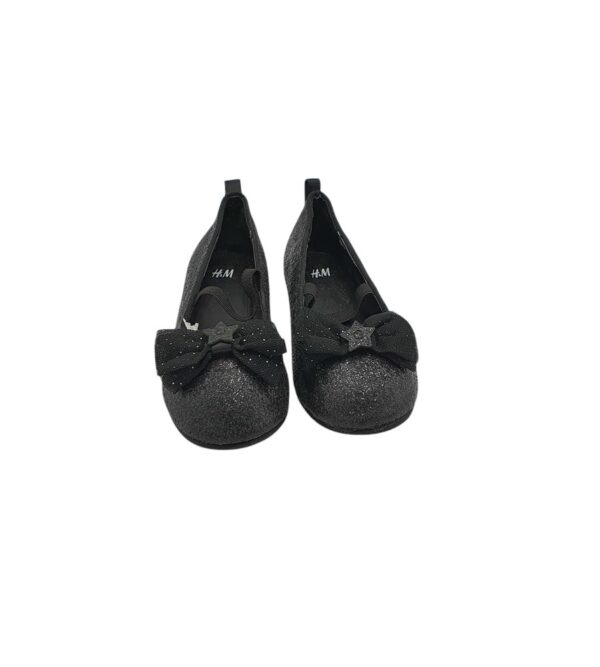 Balerini copii H&M 28 imitatie de piele , negru - imagine 3