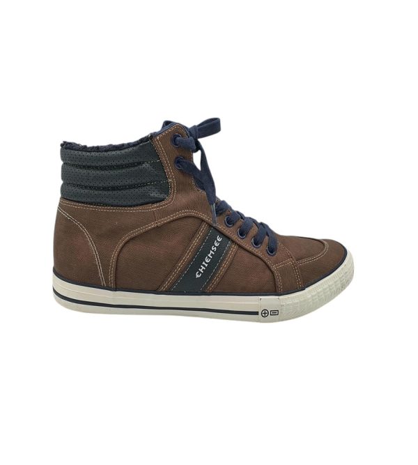 Adidasi barbati Chiemsee 44  imitatie de piele  , maro - imagine 1