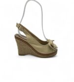 Sandale dama 37 material textil , crem