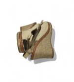 Sandale dama 37 material textil , crem - imagine 4
